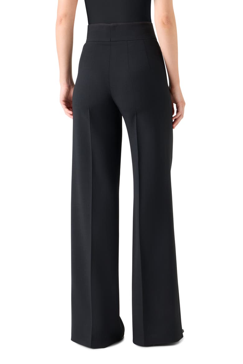 Fiyuki Wool Blend Double Face Wide Leg Pants, Alternate, color, BLACK
