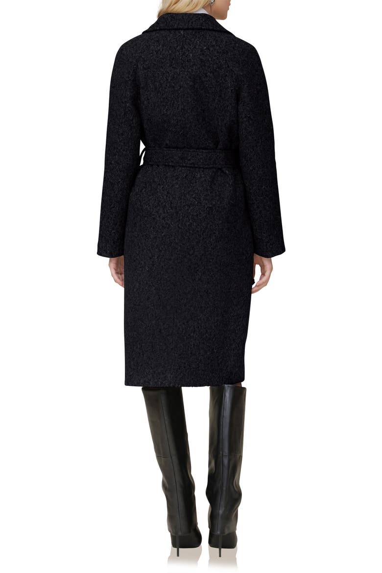 Belted Longline Coat, Alternate, color, BLACK