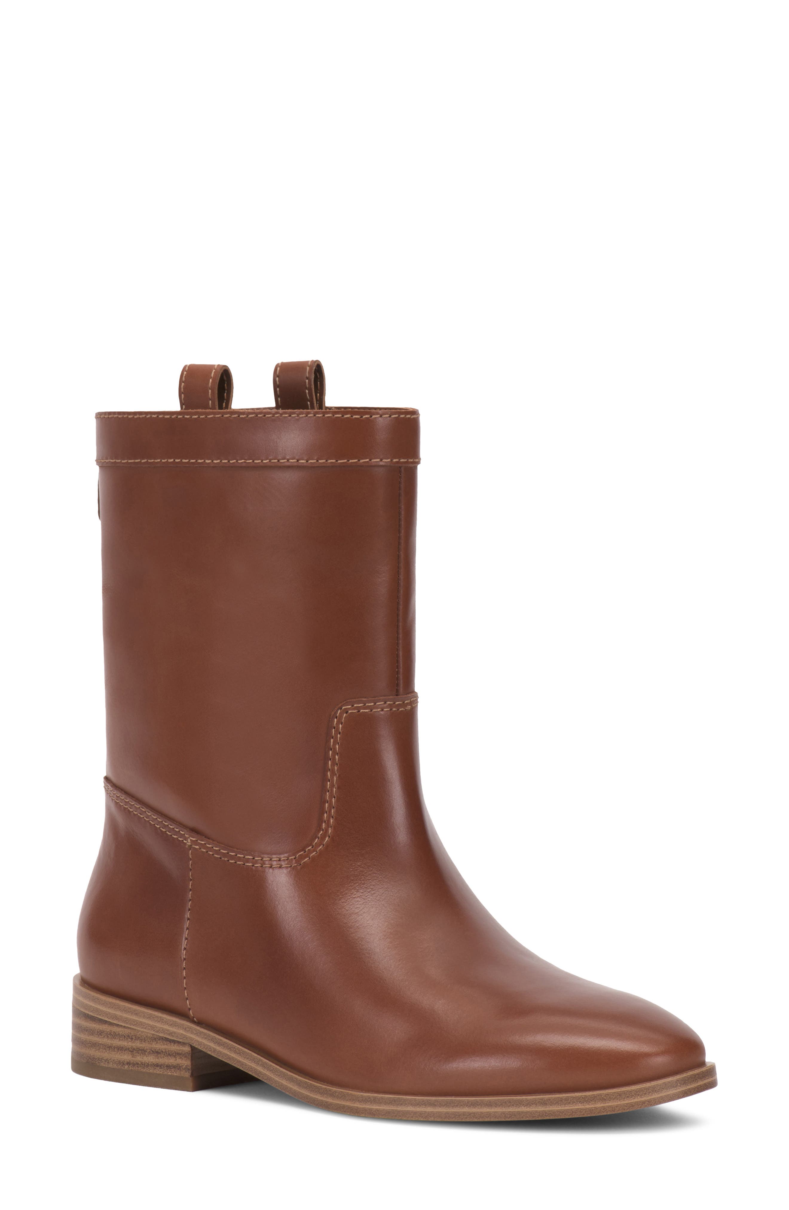 Bezzley Leather Bootie, Main, color, NEW BRANDY