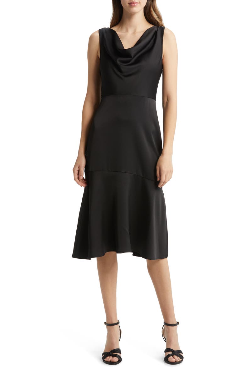 Sam Edelman Drape Neck Cocktail Dress, Main, color,