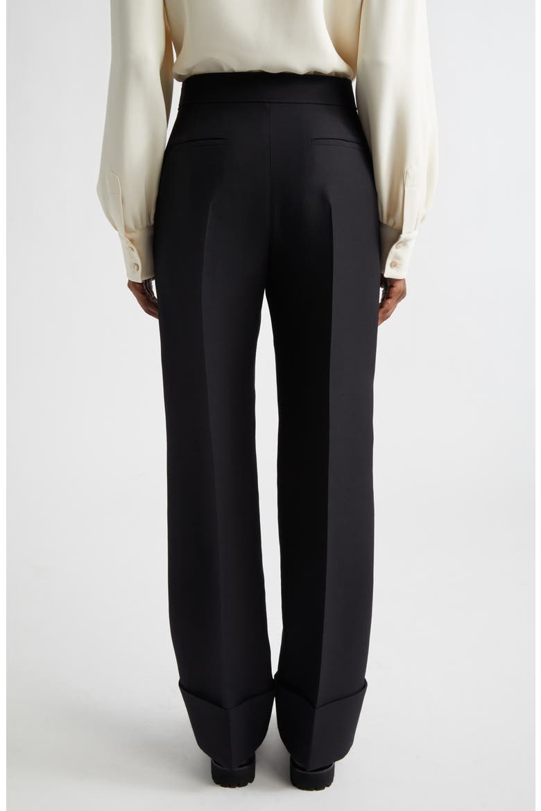Crepe Couture Straight Leg Pants, Alternate, color, BLACK