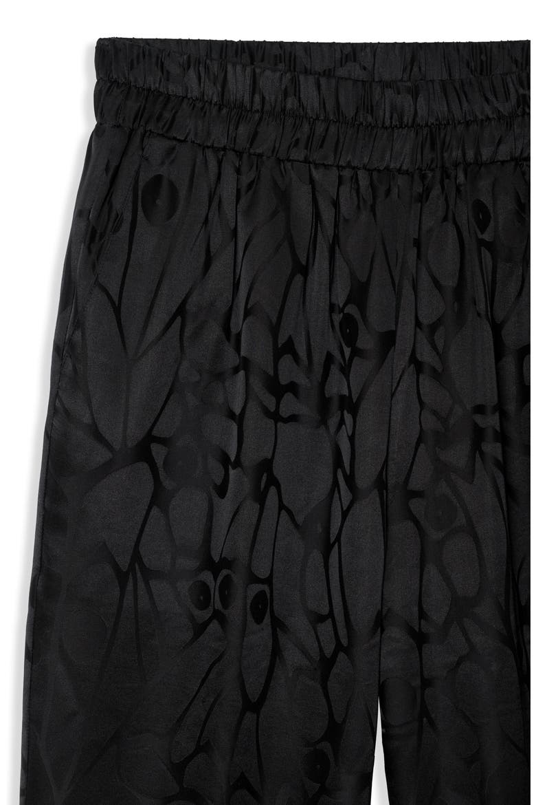Logan Silk Jacquard Joggers, Alternate, color, BLACK BUTTERFLY JACQUARD