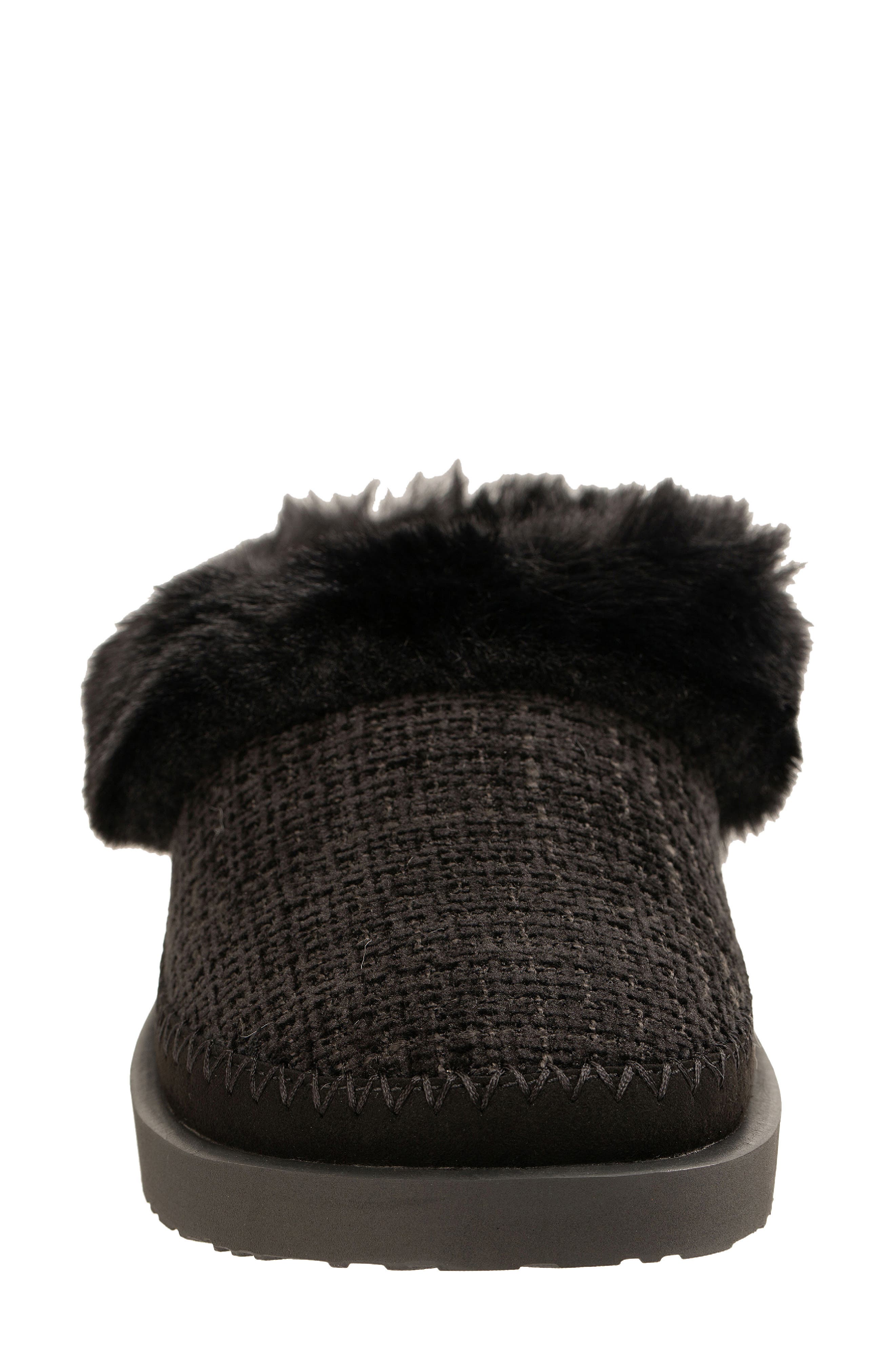 Revitalign Nordic Orthotic Faux Fur Lined Slippers, Alternate, color, Black