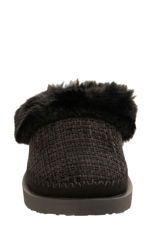 Revitalign Aspen Nordic Orthotic Faux Fur Lined Slippers In Black