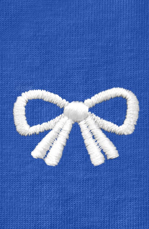 Dalix Womens Bow Jersey Tee In Blue