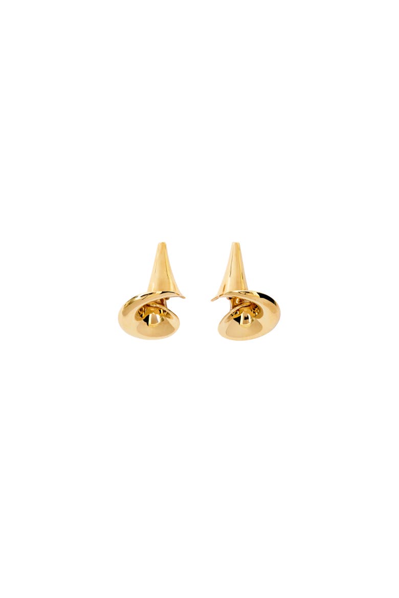 Tulip Earrings, Alternate, color, Gold