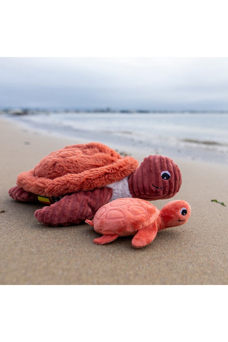 Sea Turtle Mom & Her Baby (Medium) - Secret Keeper Plush Toy, Eco-Friendly, Soft & Washable, Alternate, color, Terracotta