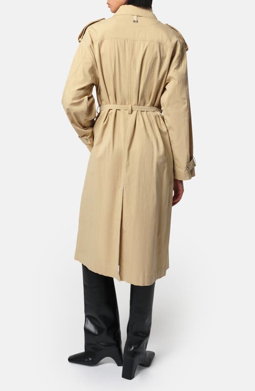 Apparis Ozzy Water Repellent Trench Coat In Sandstone