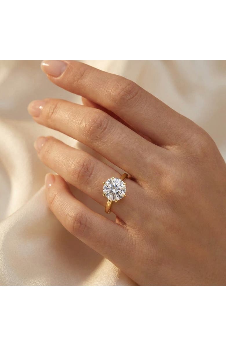 Bliss Diamond Certified 3Ct Diamond Solitaire Gold Engagement Ring Lab Grown, Alternate, color, 14K Yellow Gold