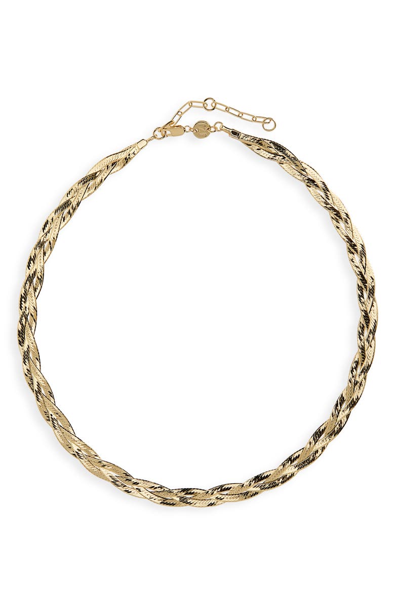Jennifer Zeuner Francesca Collar Necklace, Main, color, Yellow Gold