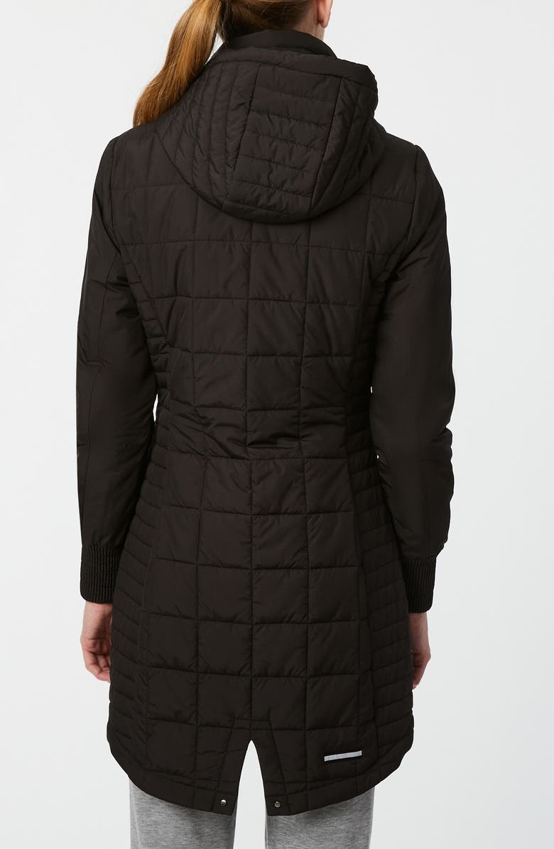 Bernardo Water Resistant Puffer Hooded Jacket & Tote, Alternate, color,