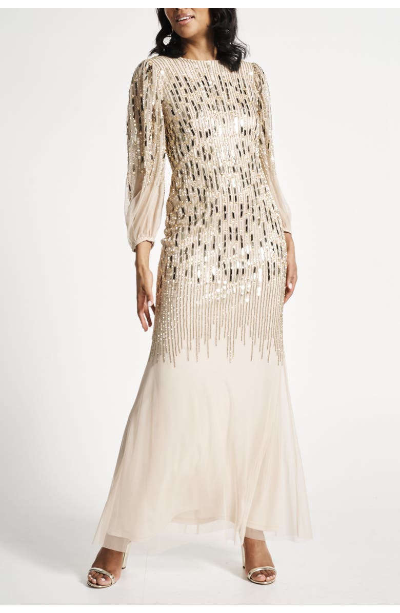 Frock and Frill Embellished Long Sleeve Gown, Alternate, color, 