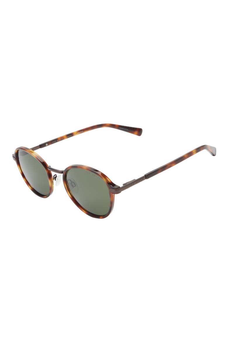 51mm Polarized Round Sunglasses, Alternate, color, TORTOISE