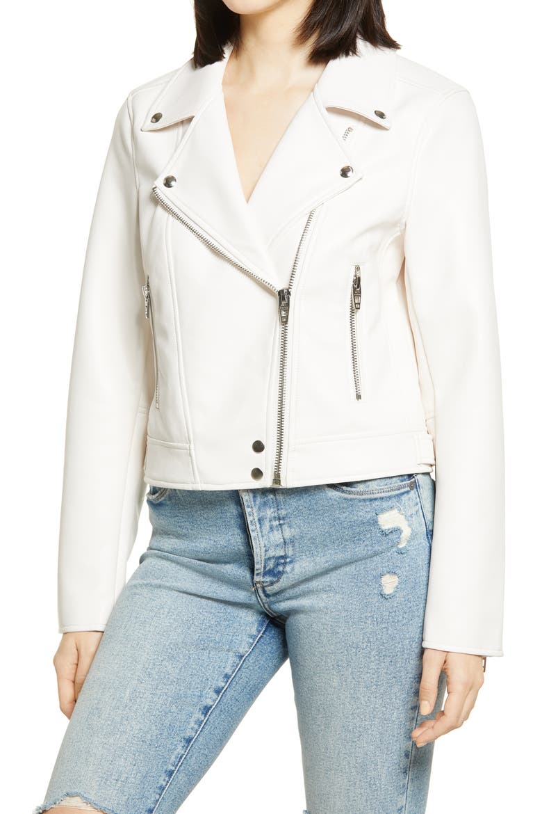 Good Vibes Faux Leather Moto Jacket, Alternate, color, PURE MOTIVATION