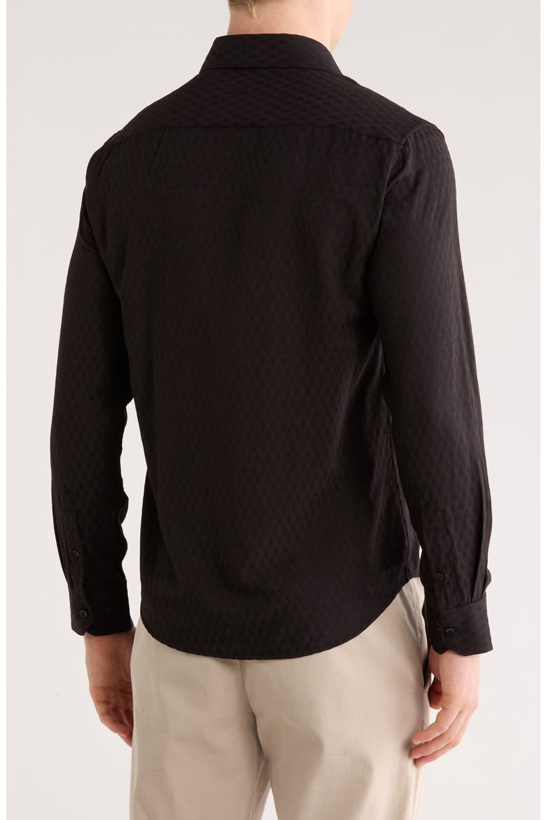 Long Sleeve Button-Up Shirt, Alternate, color, BLACK
