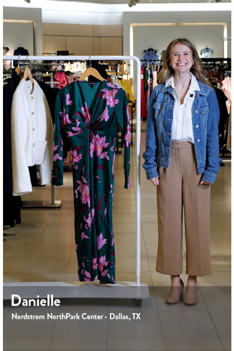 Floral Twisted Empire Waist Midi Dress video