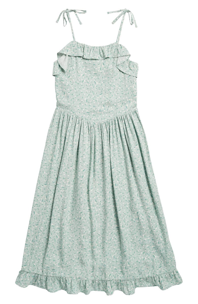 Nordstrom Kids' Floral Ruffle Tie Strap Sundress, Main, color, 
