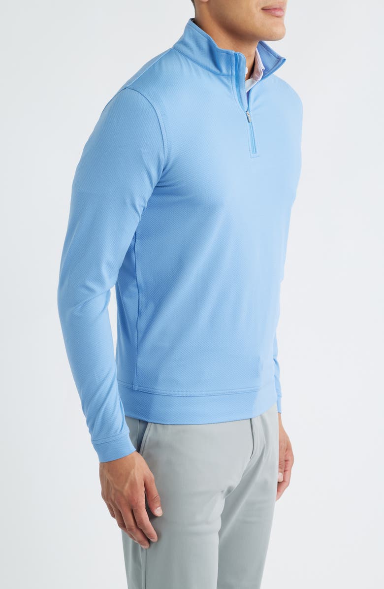 Peter Millar Perth Cross-Hatch Performance Quarter-Zip Pullover, Alternate, color, Evening Tide