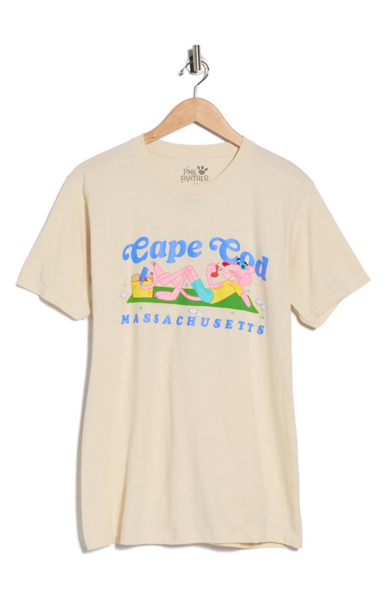 The Forecast Agency Pink Panther Cape Cod Graphic T-Shirt, Alternate, color, Natural