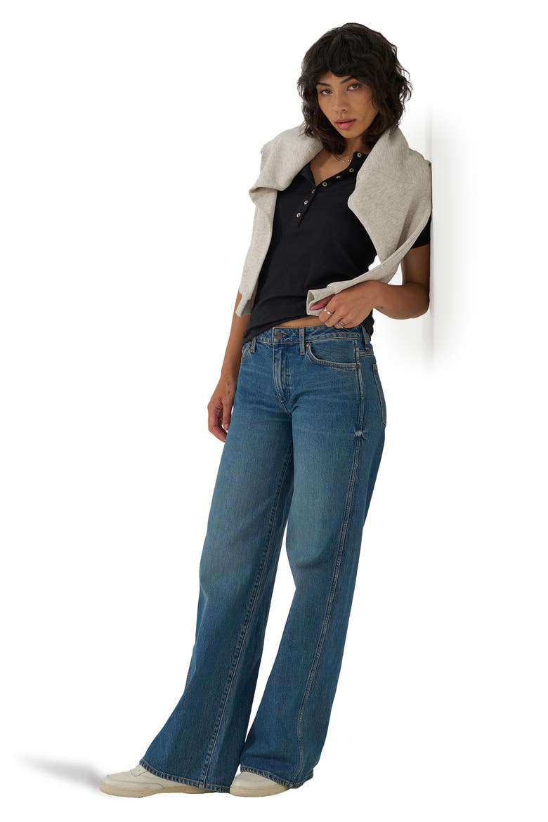 Worldwide Mid Rise Wide Leg Jeans, Alternate, color, DRIFTERS DREAM