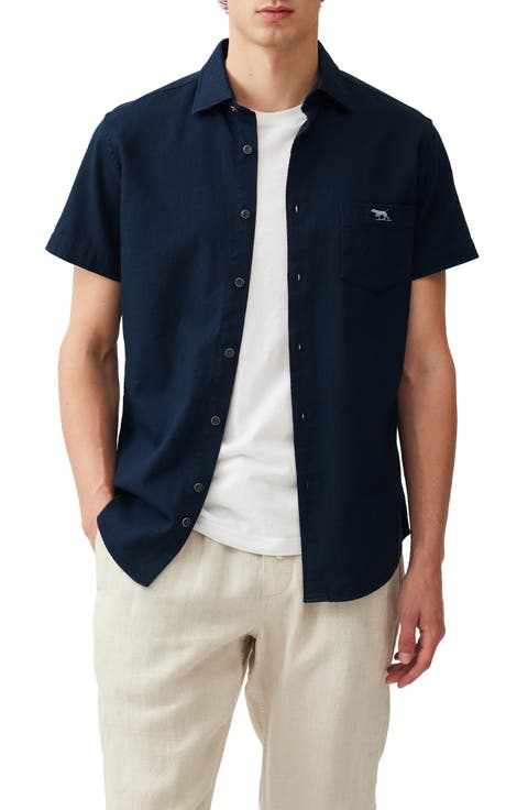 Airtex Short Sleeve Cotton Button-Up Shirt