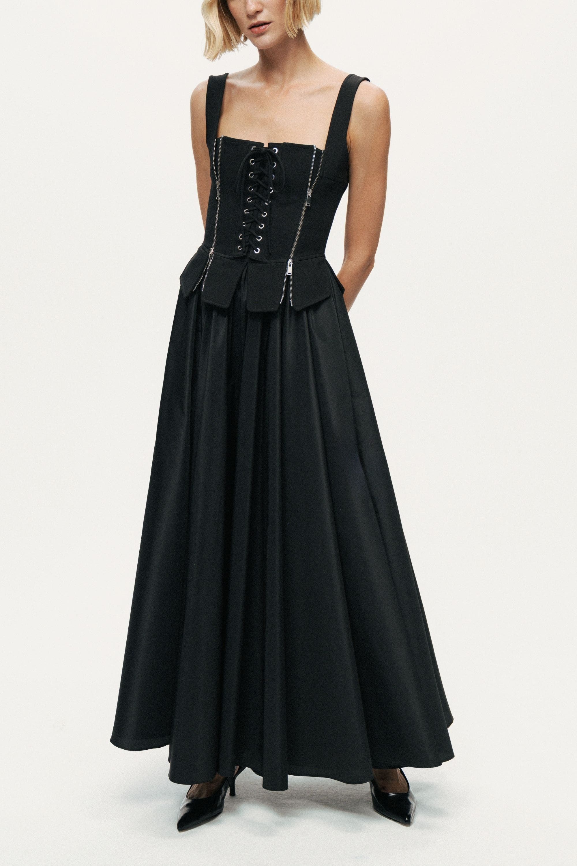 Laced Corset Maxi Dress