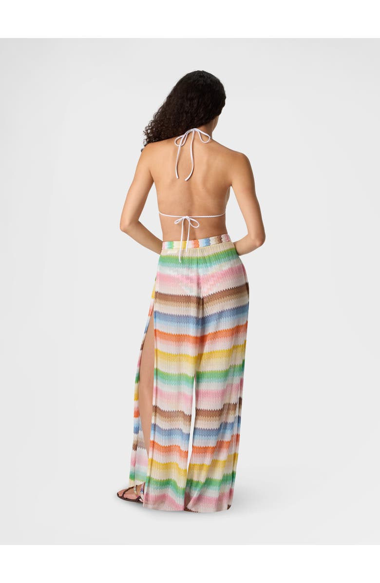 Missoni Beach Cover-up Pants With Dégradé Zigzag Pattern And Slits, Alternate, color, Multicoloured