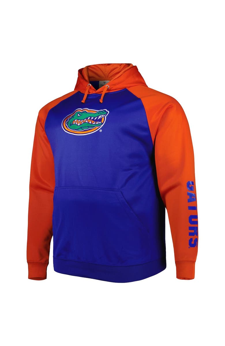 PROFILE Men's Royal Florida Gators Big & Tall Raglan Fleece Pullover Hoodie, Alternate, color, Royal