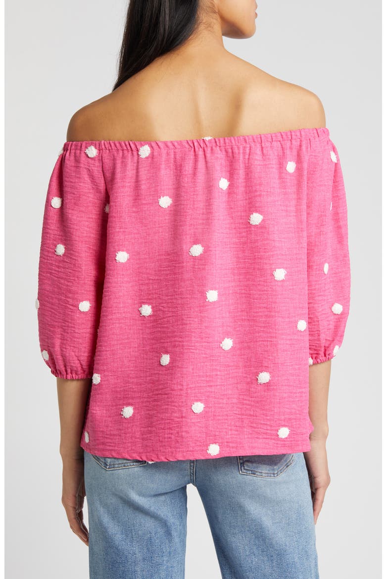 Off the Shoulder Top, Alternate, color, FUCHSIA