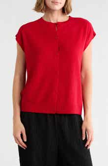 Cap Sleeve Organic Linen & Organic Cotton Sweater