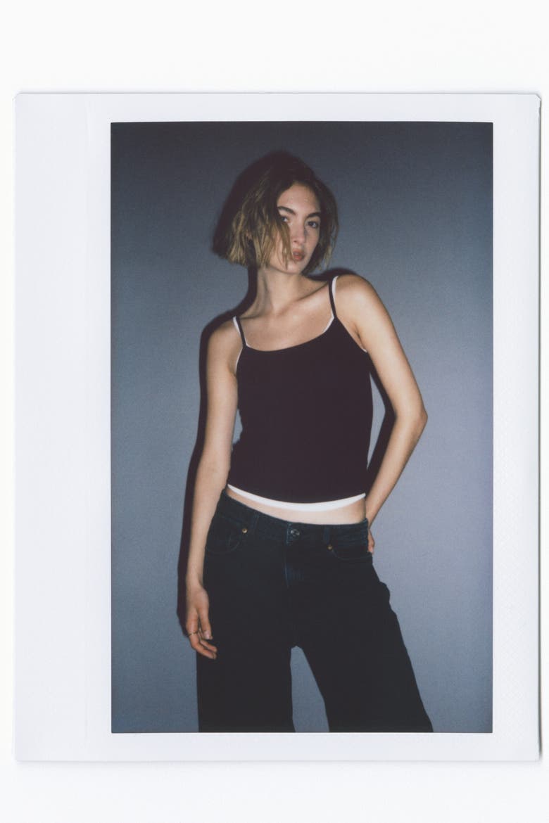 Wide High Waist Jeans, Alternate, color, Dark denim gray