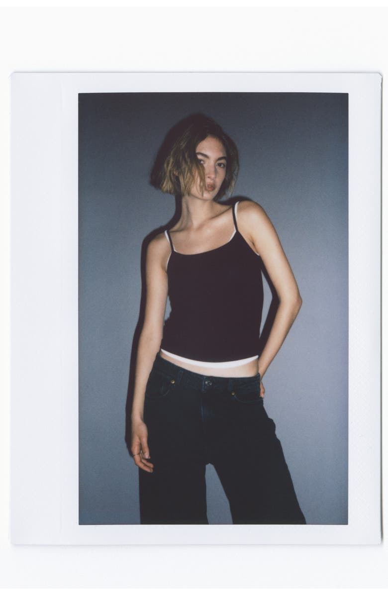 H&M Harper high rise wide leg jeans, Alternate, color, Dark Denim Gray