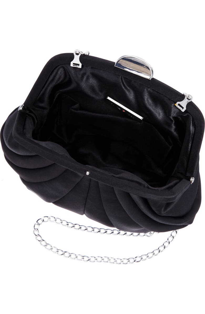 Nina Billow Art Deco Frame Clutch, Alternate, color, Black