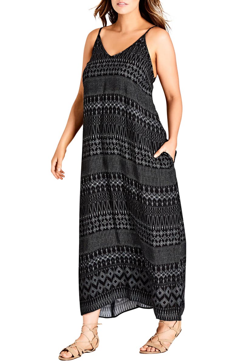 City Chic Safari Maxi Dress, Main, color,