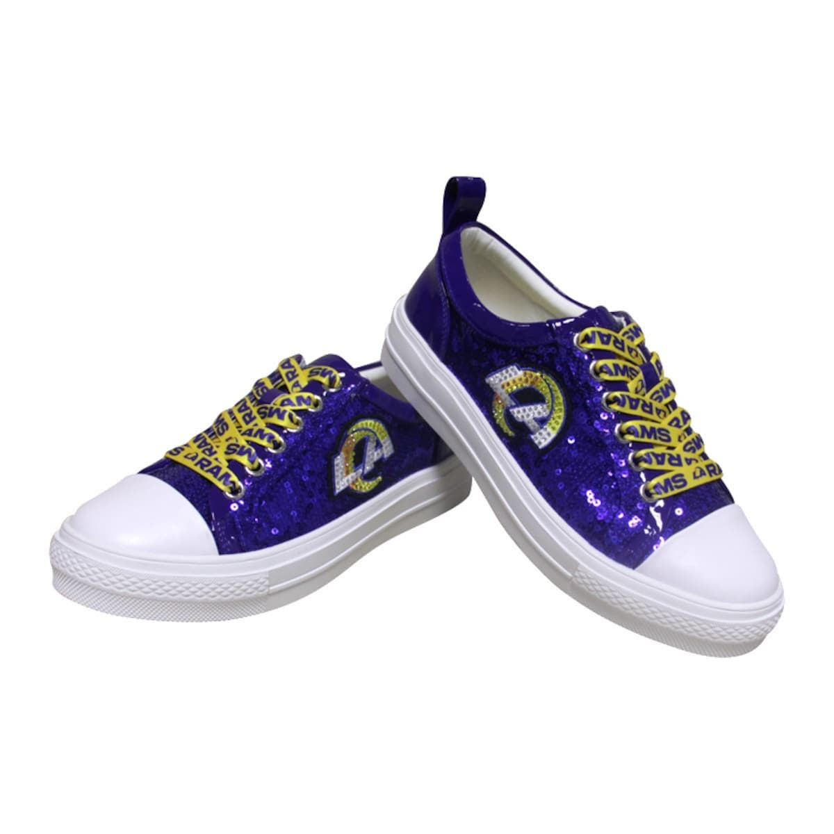 CUCE Women's Cuce Royal Los Angeles Rams Team Sequin Sneakers, Alternate, color, 