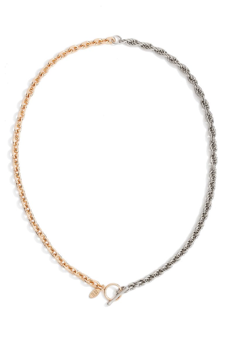 x Draya Michele All Mixed Up Necklace, Main, color, TWO TONE