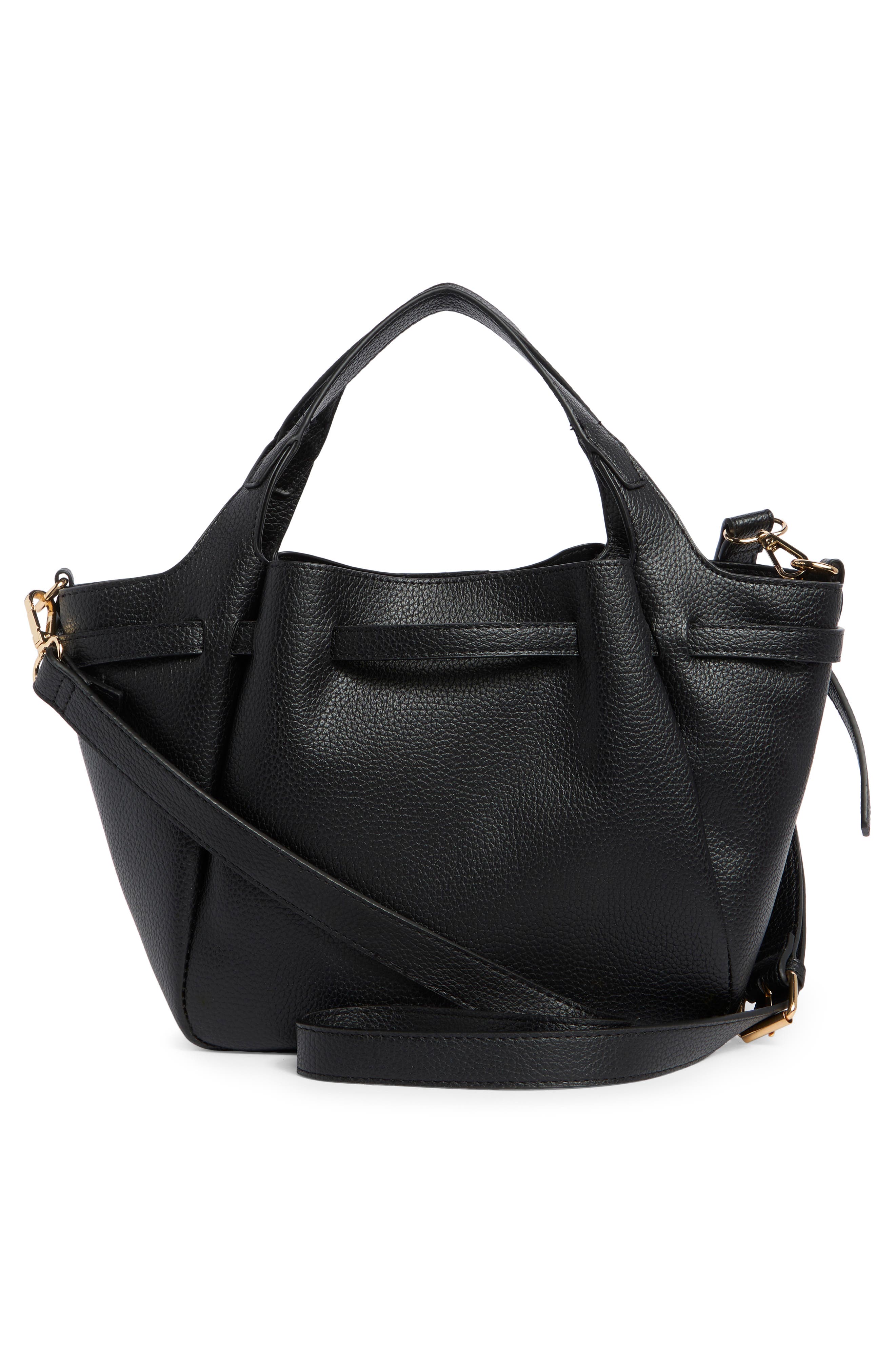 Nanette Lepore Walden Belted Satchel Bag, Alternate, color, Black