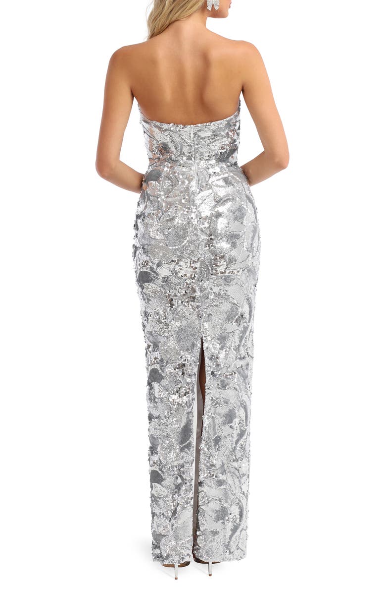 HELSI Serena Sequin Strapless Sheath Gown, Alternate, color,