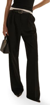 Favorite Daughter The Favorite High Waist Pleated Wide Leg Pants