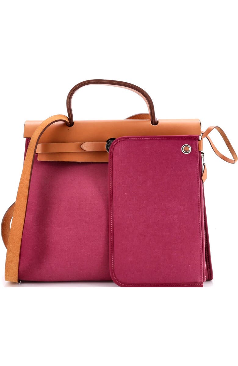 Pre-Owned Hermes Herbag Zip Leather and Toile 31, Alternate, color, Tosca