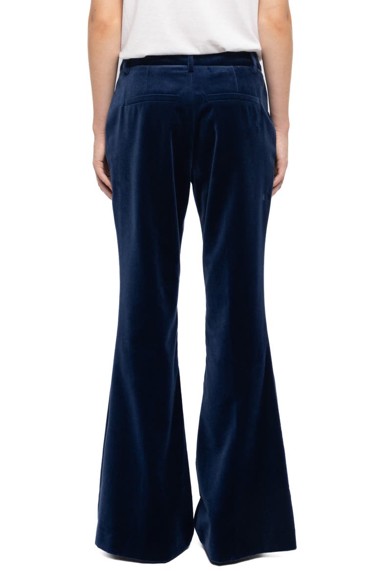 Prevy Velvet Flared Pants, Alternate, color, MARINE