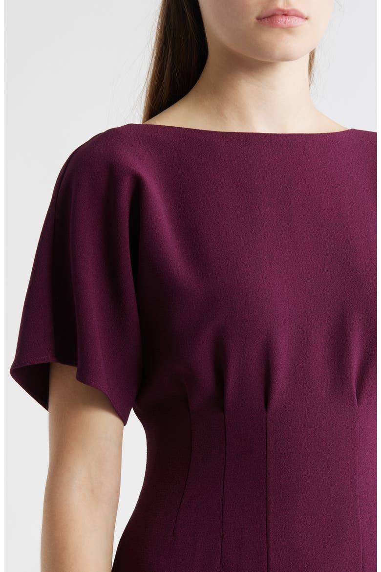 Flutter Sleeve Dress, Alternate, color, PLUM