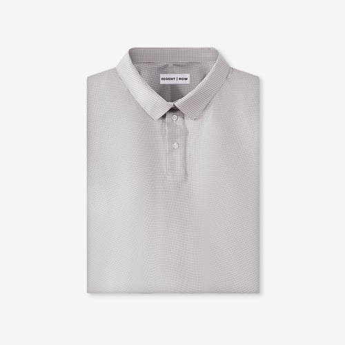 Regent Row Big And Tall Stanton Shirt Polo In Grey-check-55