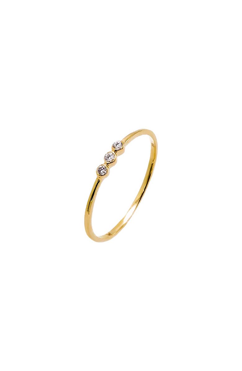BY ADINA EDEN Diamond Triple Bezel Dainty Ring 14K, Main, color, 14K Gold