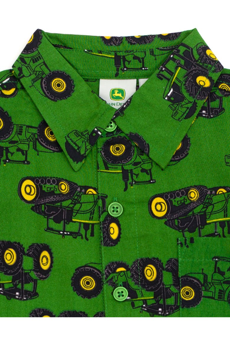 Short Sleeve Button-Down Shirt, Alternate, color, Tractor Green