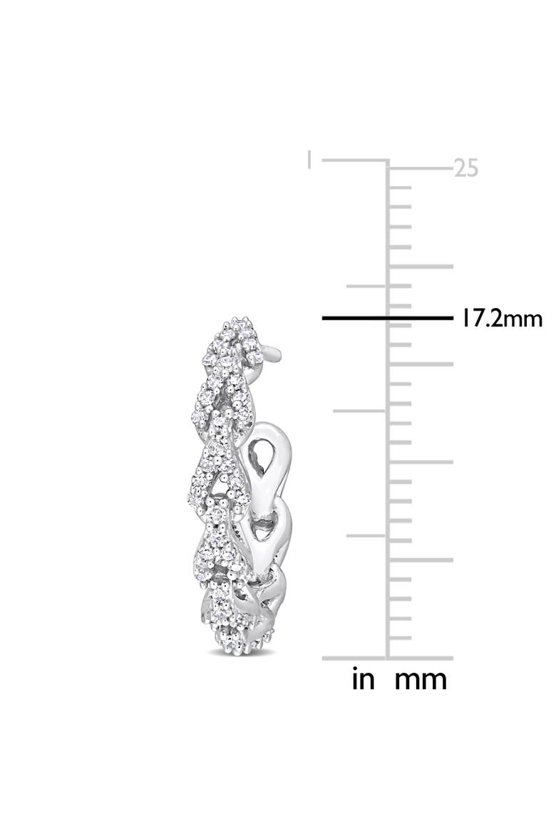 Diamond Infinity Hoop Earrings 10k White Gold, Alternate, color, White Gold