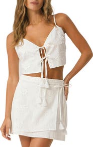PQ SWIM Lena Tie Front Crop Top