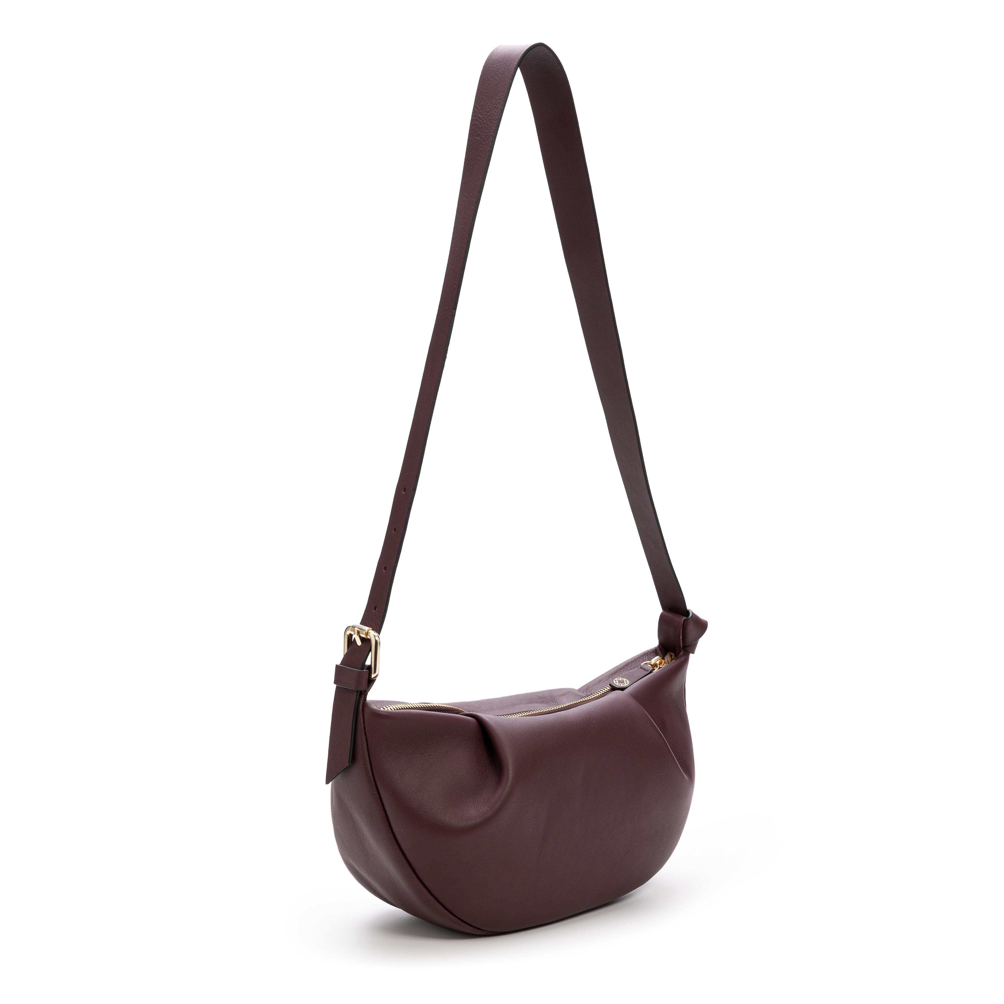 LA PORTEGNA Claudia Adjustable Strap Shoulder And Crossbody, Alternate, color, Burgundy