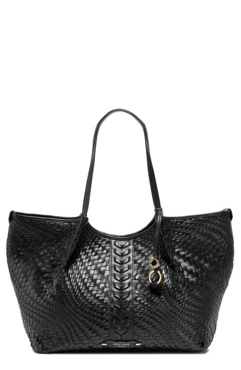 Isabella Slouchy Woven Leather Tote
