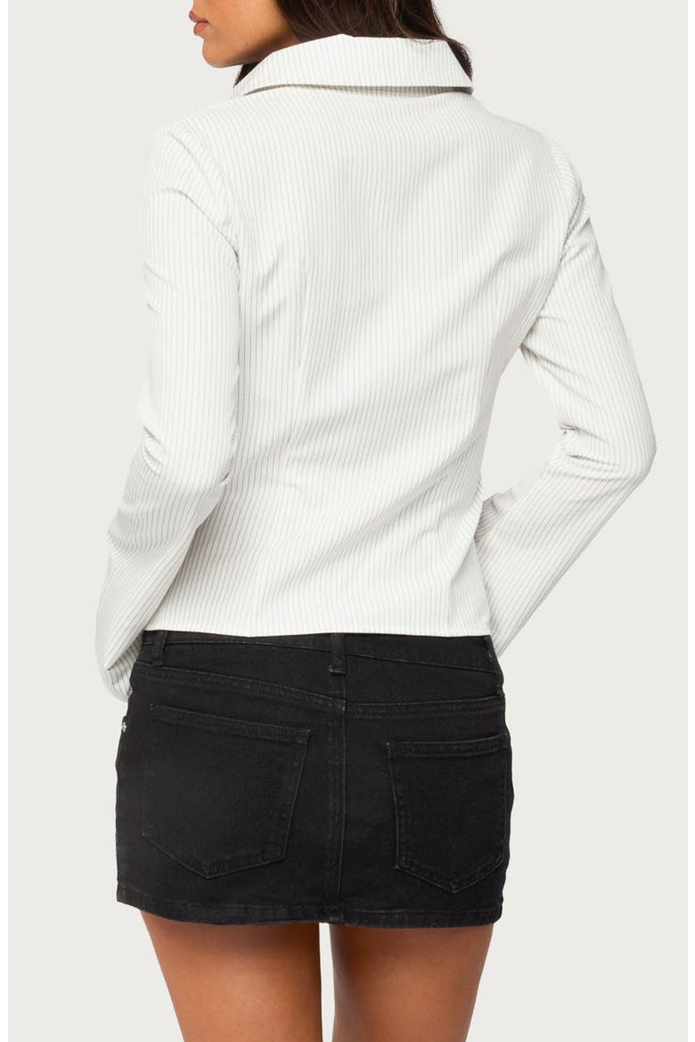 Pinstriped Tailored Shirt, Alternate, color, WHITE